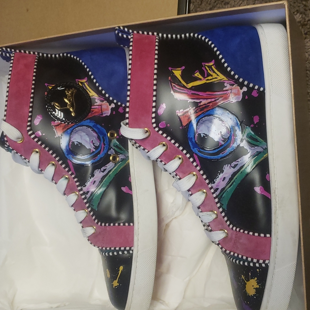 Christian Louboutin Multicolor High-Top Sneakers - Picture 3 of 7
